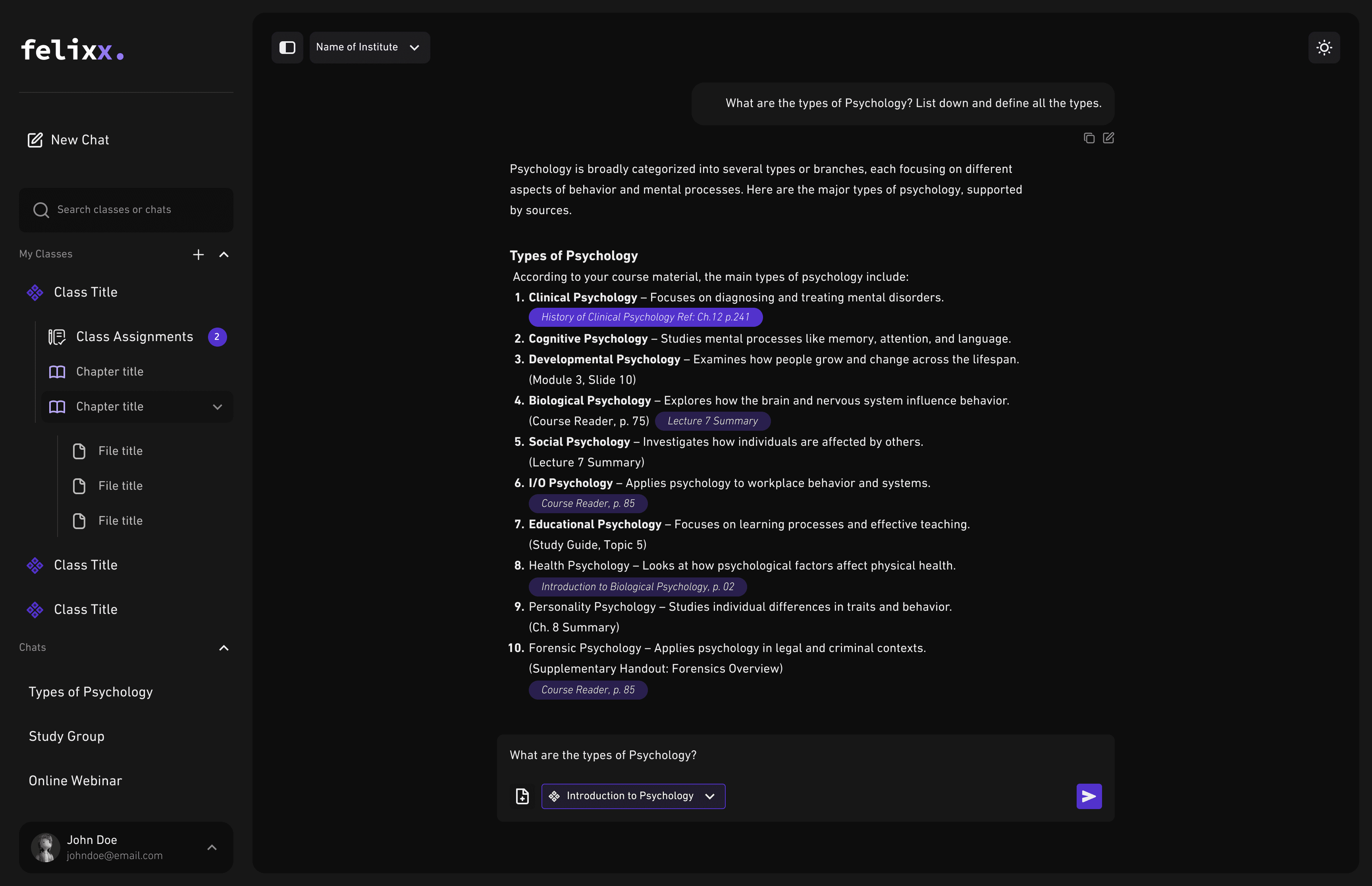 Felixx AI Interface Preview